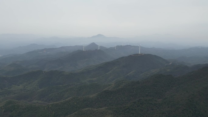 山水画  水墨大地  山脉风电