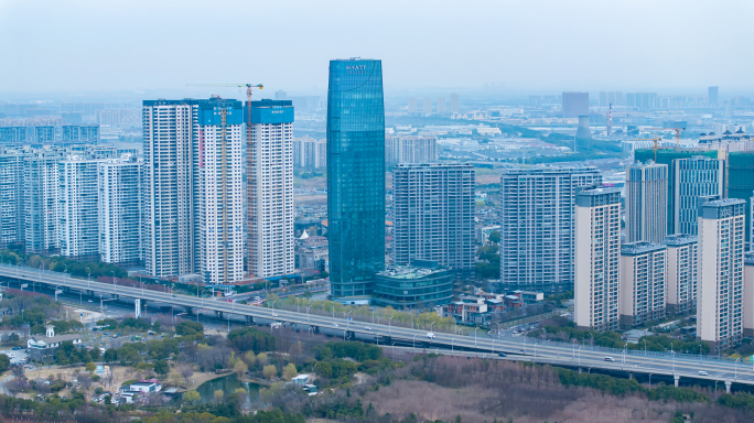 常熟市区大景航拍