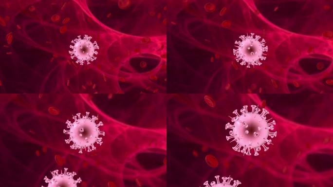 浅粉色球形轮状病毒株在人体内的复制过程。探索轮状病毒的动力学。是了解轮状病毒复制的理想工具。3D动画