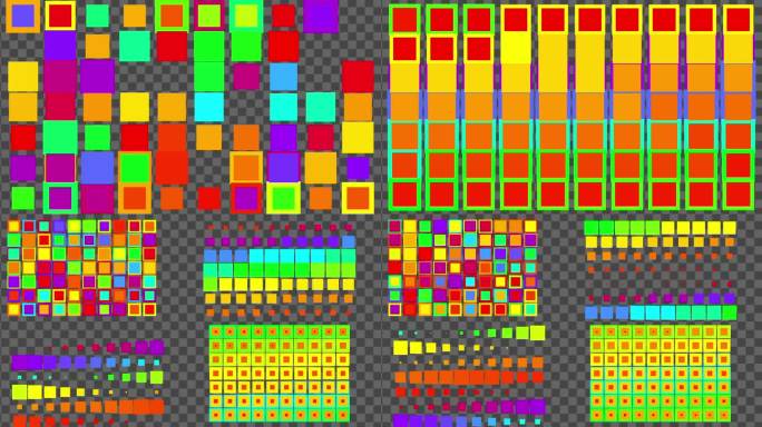 10款方块格子转场背景素材