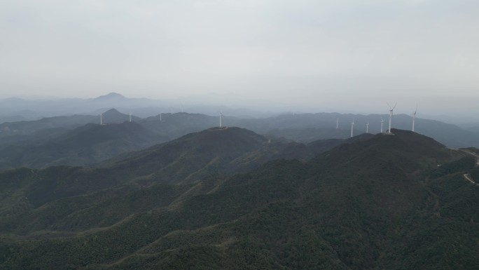 山水画  水墨大地  山脉风电