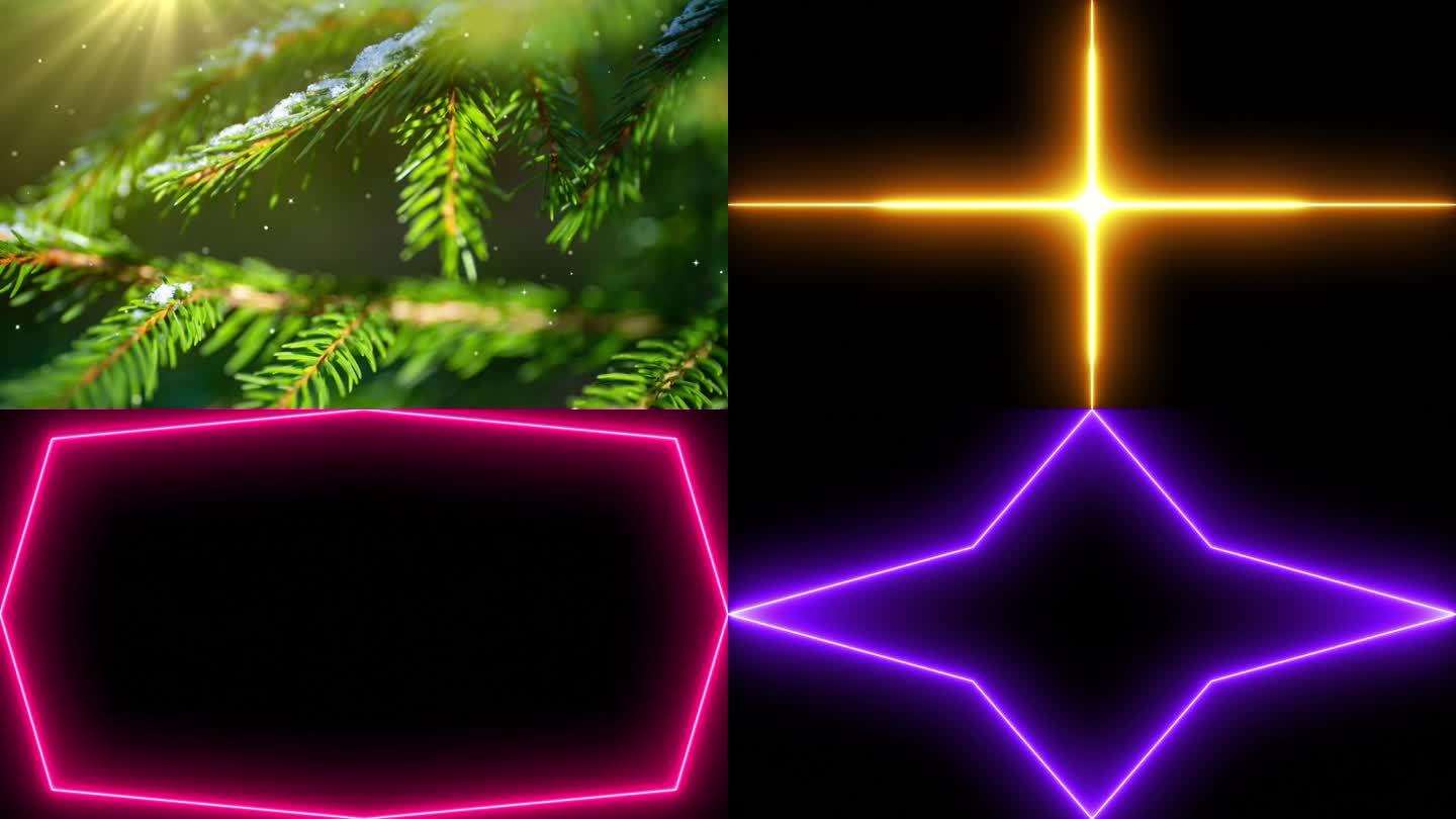 4k形成色度键几何背景，以改变你的剪辑图片(亮度键和掩蔽)。边缘的发光效果蒙版。