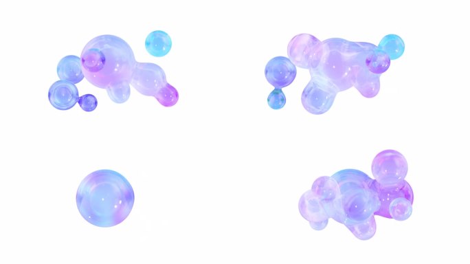 元球动画的液体斑点变形。