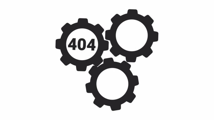 齿轮黑白错误404动画