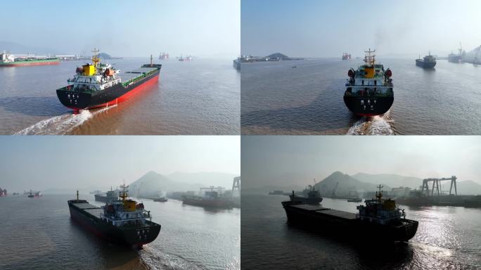 台州轮船货运海运航拍