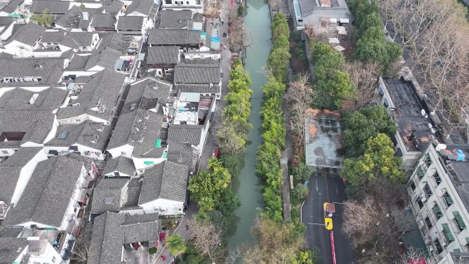 杭州建国南路中医街特色文化古街实拍原素材