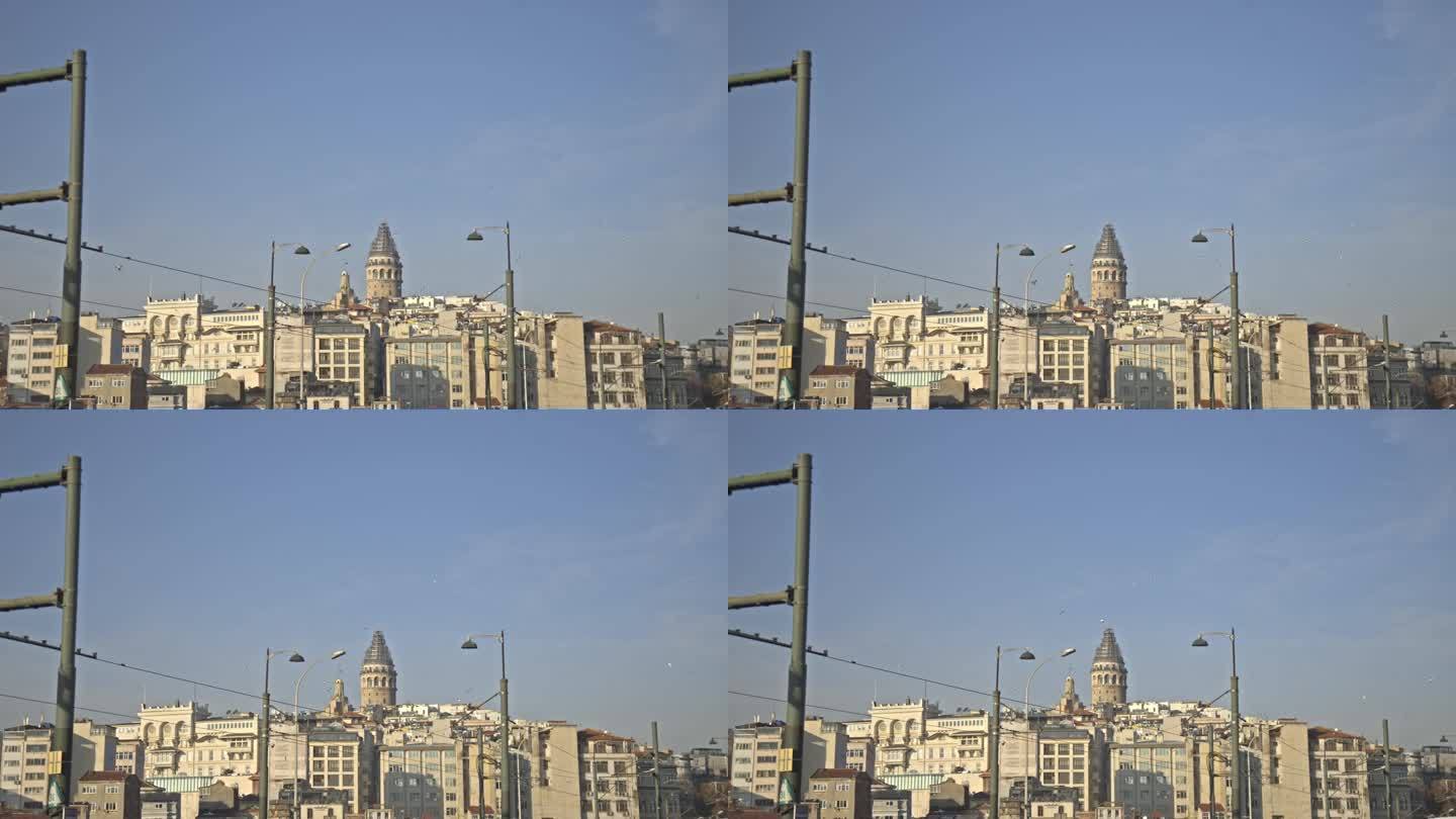 伊斯坦布尔Eminönü的加拉塔桥和加拉塔