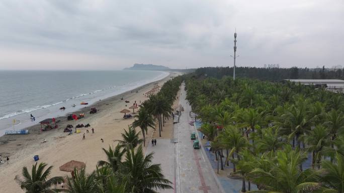 中国第一沙滩航拍