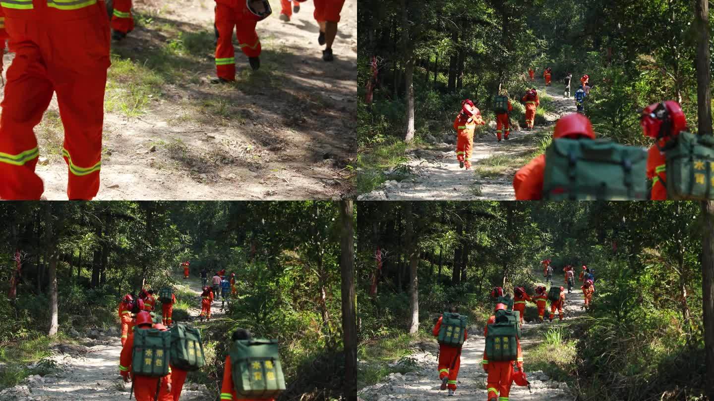消防演练护林员火速赶往山林