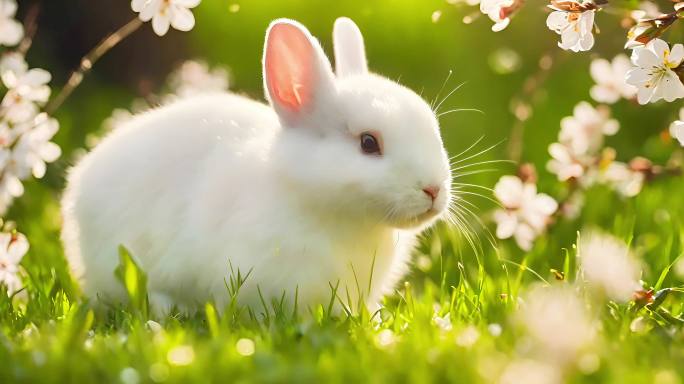 小兔子 小白兔 小灰兔 野兔 春天