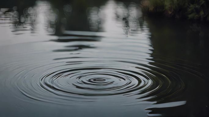 湖面水面涟漪安静慢镜头