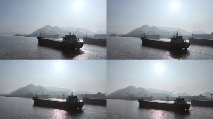 台州轮船货运海运航拍
