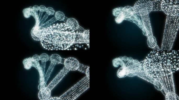 DNA链条螺旋4K动画循环素材