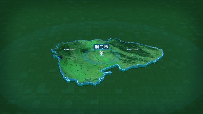4K湖北省荆门市面积人口区位地图信息展示