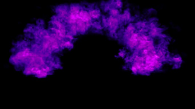 紫色烟雾冲击波效果动画