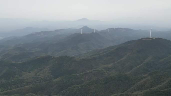 山水画  水墨大地  山脉风电