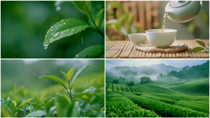 【谷雨茶】茶 绿茶 春茶 茶园下雨