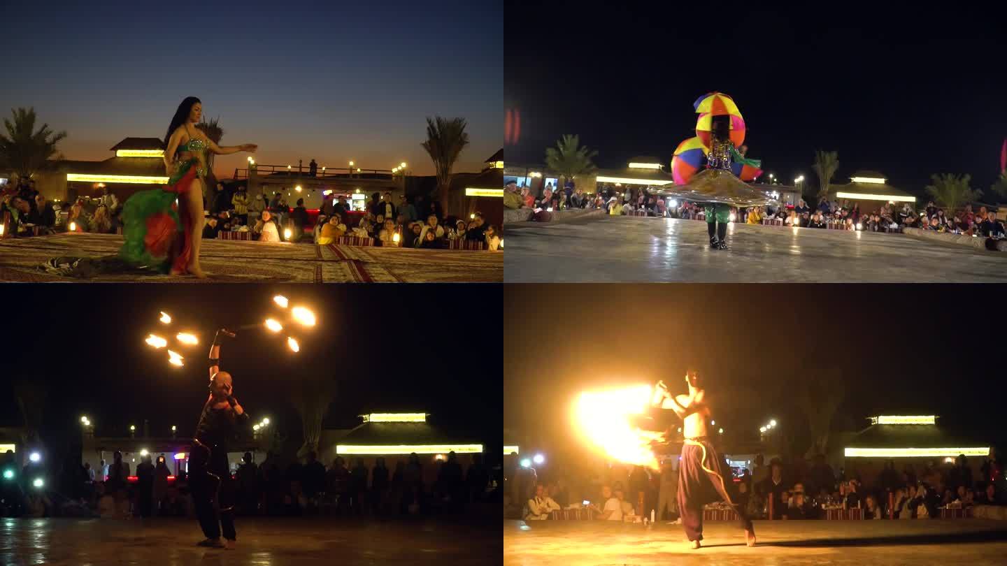迪拜沙漠营地特色舞蹈表演