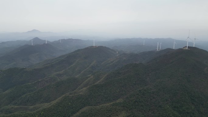 山水画  水墨大地  山脉风电