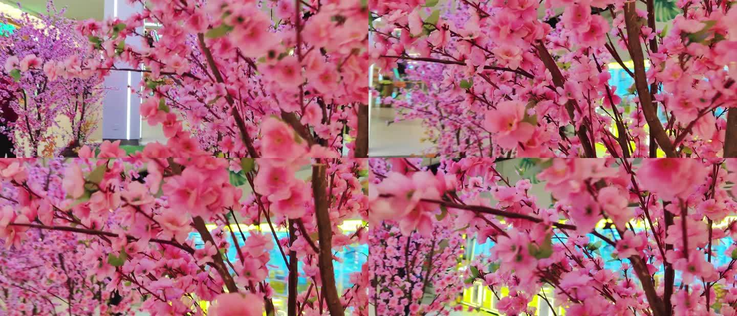 商场里的美丽樱花树