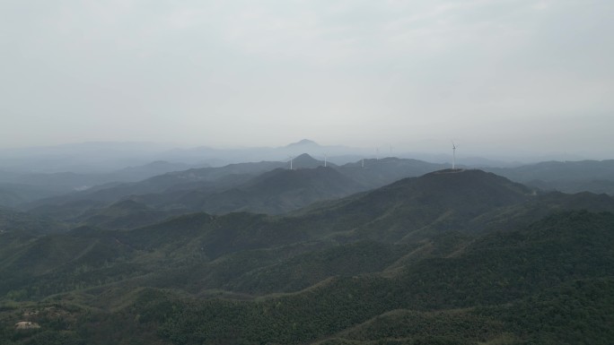 山水画  水墨大地  山脉风电