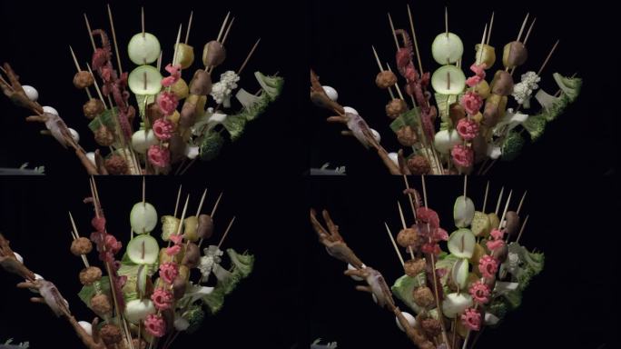 麻辣烫 串串 特写 火锅 食材 串菜