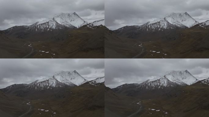 西藏日喀则卡若拉冰川万年冰川高空航拍