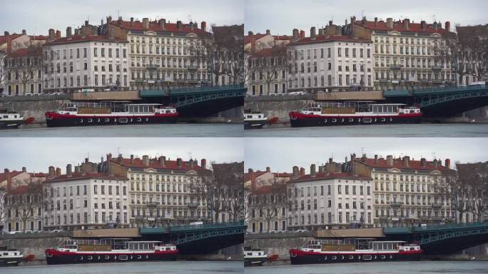 里昂的魅力:经典建筑，铁桥，罗纳河上的游轮，邀请你在城市的水路上进行一次风景之旅