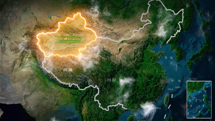 地球俯冲——新疆地形图