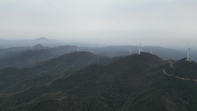 山水画  水墨大地  山脉风电