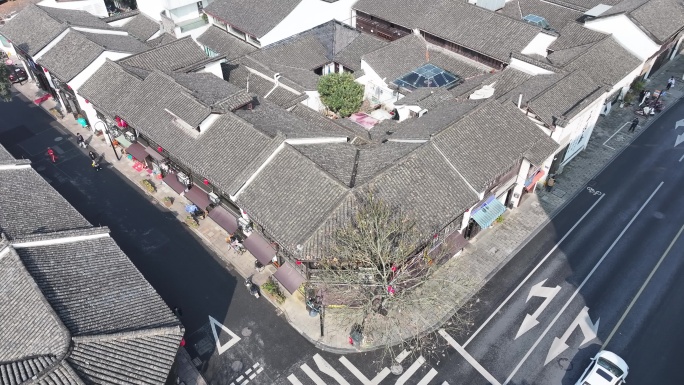 杭州建国南路中医街特色文化古街老房子实拍