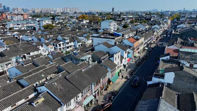 苏州秋天古城区西中市民居