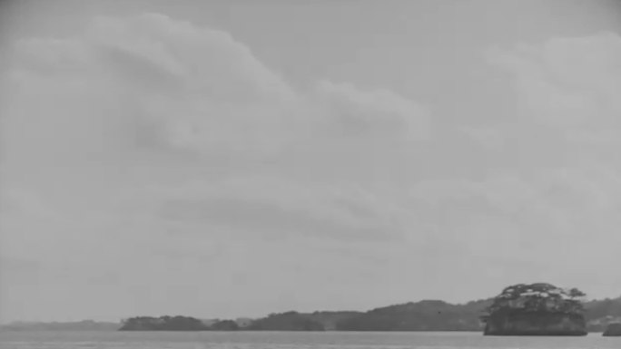 上世纪海岛 海景 旖旎风光 海岛游船