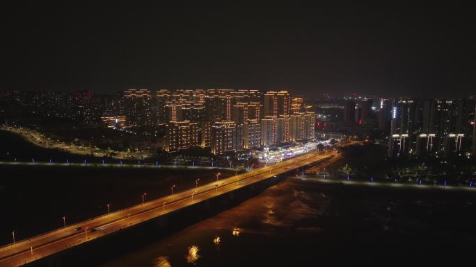 厦门同安高端小区夜景航拍