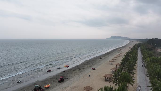 中国第一沙滩航拍