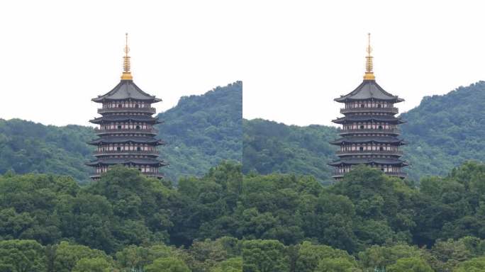 西湖边上的雷峰塔