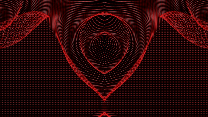 【4K时尚背景】黑红粒子发光曲线动态视觉
