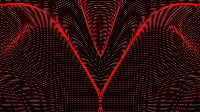 【4K时尚背景】黑红粒子发光曲线动态视觉
