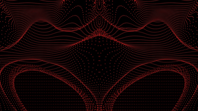 【4K时尚背景】黑红炫酷光点曲线动态视觉