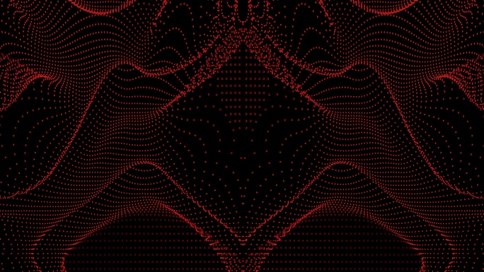 【4K时尚背景】黑红炫酷光点曲线动态视觉
