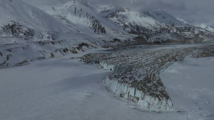 西藏昌都来古冰川万年冰川高空航拍