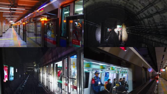 【4K】地铁进站出站驾驶室视角