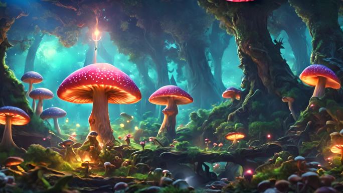 丛林中蘑菇