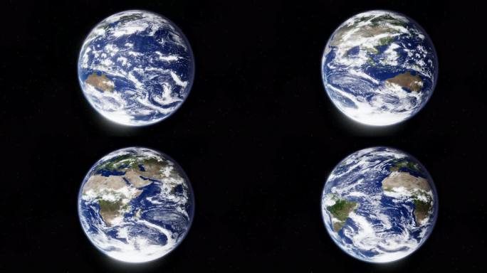 科技地球 旋转地球 大气层 宇宙8K