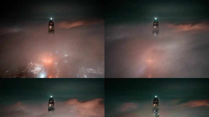 深圳平安大厦平流雾