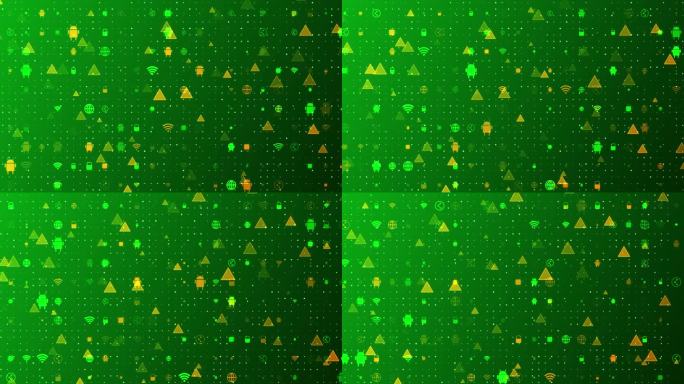 抽象数字流粒子。网络连接后台。大数据可视化。技术背景。3 d渲染。