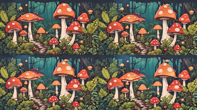 丛林中蘑菇
