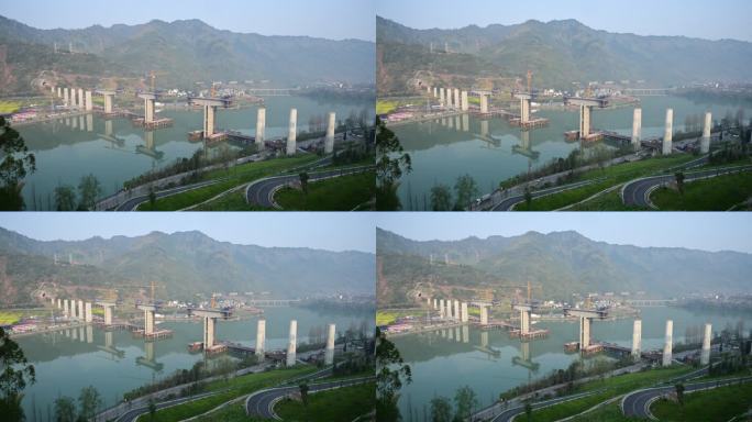 川藏铁路飞仙关大桥建设施工延时摄影