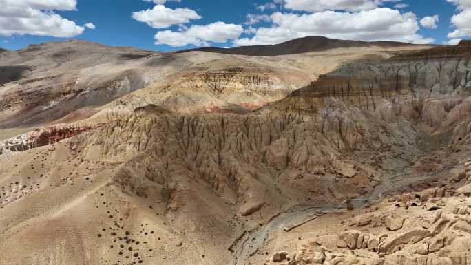 西藏阿里穹窿银城文化遗迹古堡高空航拍