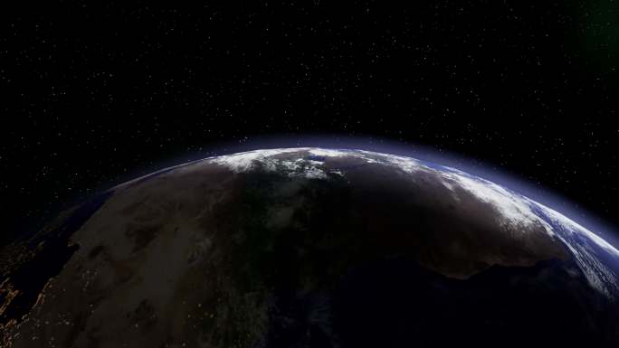 科技地球 旋转地球 大气层 宇宙8K